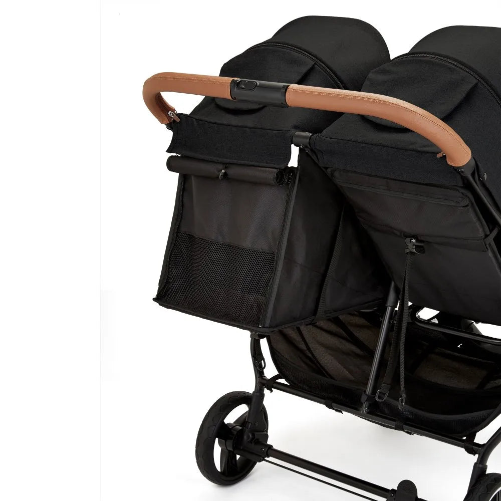 Ickle Bubba Venus Prime Double Stroller Black Tan Bambinosandbeyond