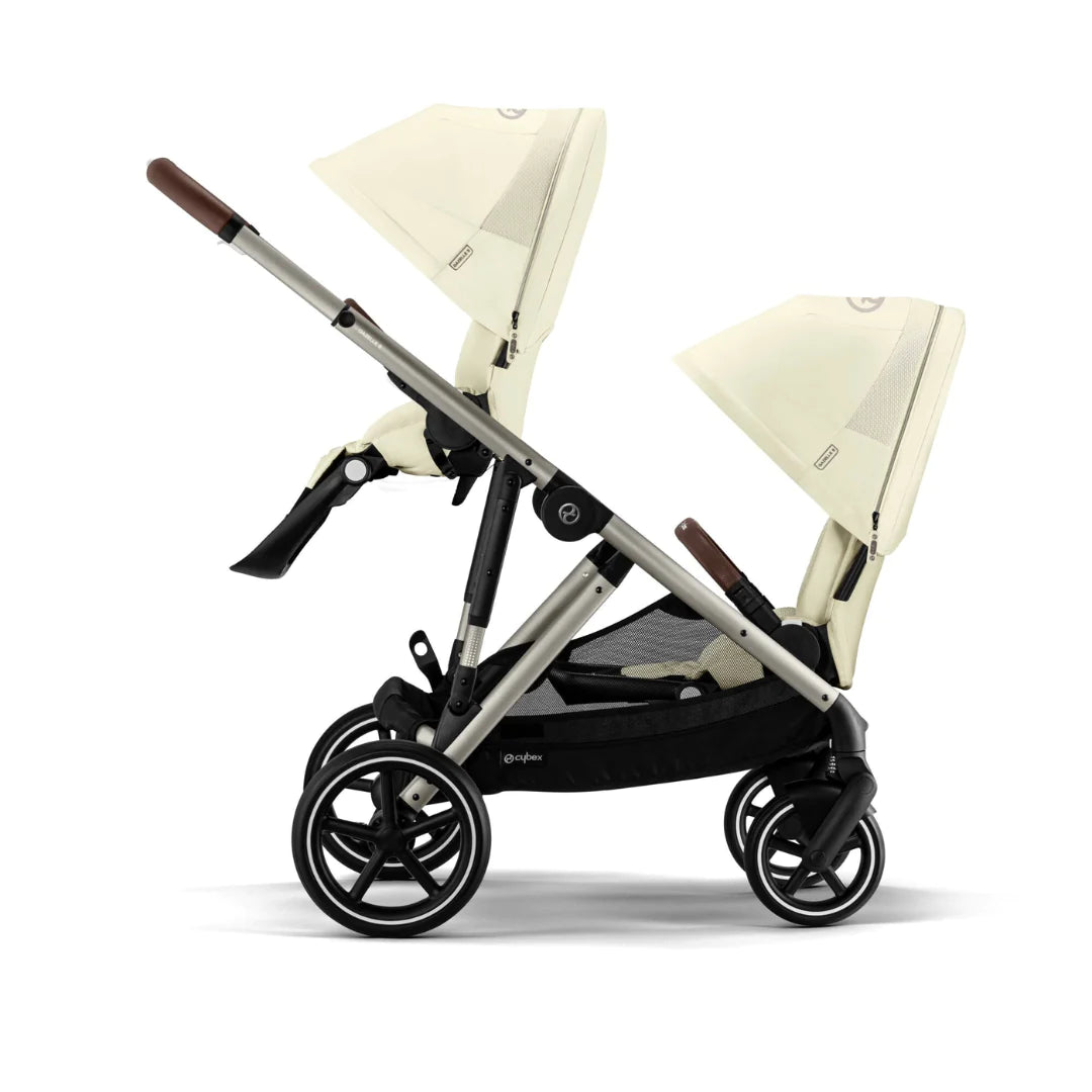 Cybex Gazelle Double Pushchair - Seashell Beige/Taupe