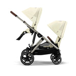 Cybex Gazelle Double Pushchair - Seashell Beige/Taupe