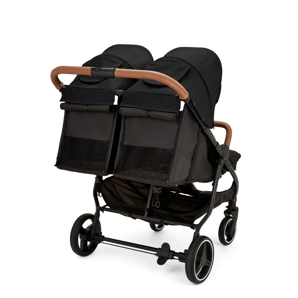 Ickle Bubba Venus Prime Double Stroller Black Tan Bambinosandbeyond