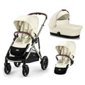 Cybex Gazelle Double Pushchair - Seashell Beige/Taupe