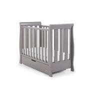 Obaby Stamford Mini Sleigh Cot Bed – Taupe Grey