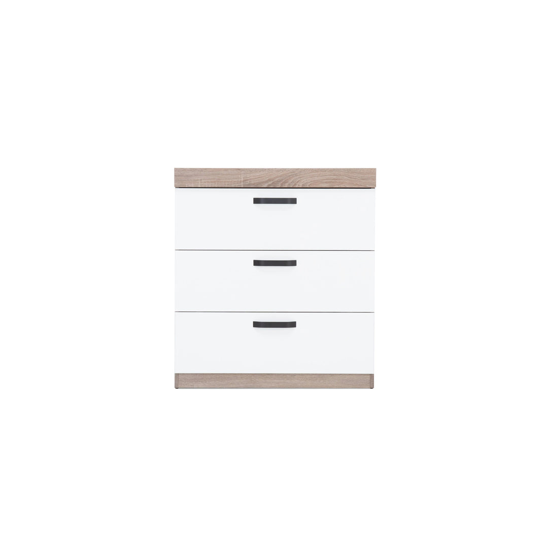 Cuddleco Enzo 2 Piece Nursery Furniture Set - Truffle Oak & White