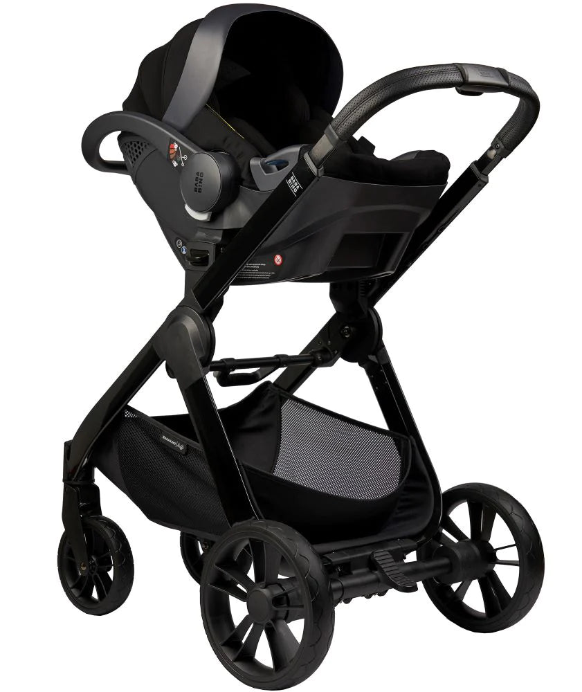 Bababing Raffi Plus Travel System + Isofix - Black + FREE COMPACT STROLLER BLACK WORTH £234.99!