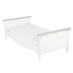 CuddleCo Clara Cot Bed - White & Ash