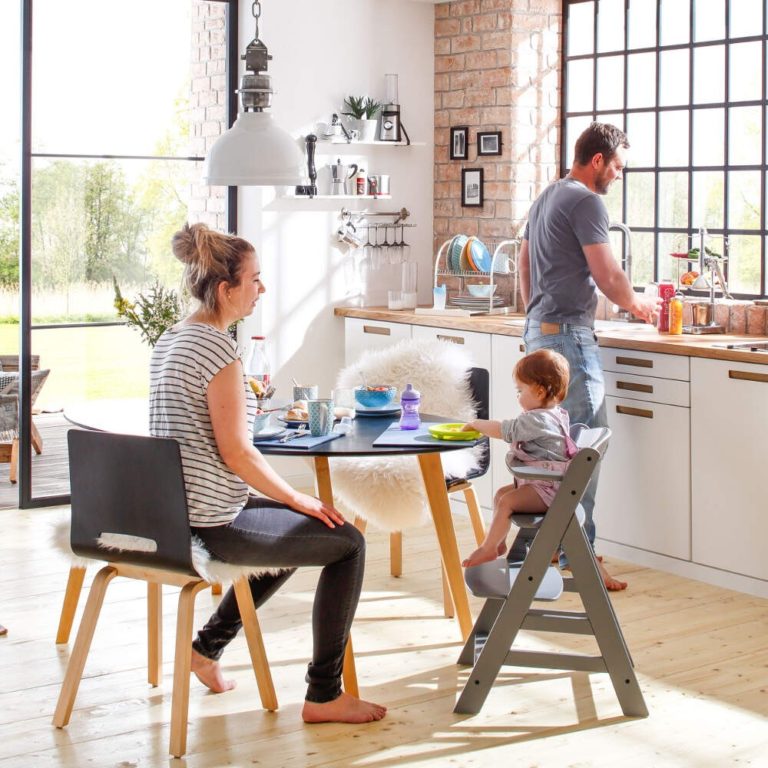 Hauck Alpha+ Grey Wooden Highchair