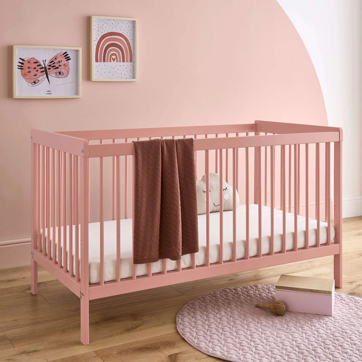 Cuddleco Nola Cot bed - Blush Pink