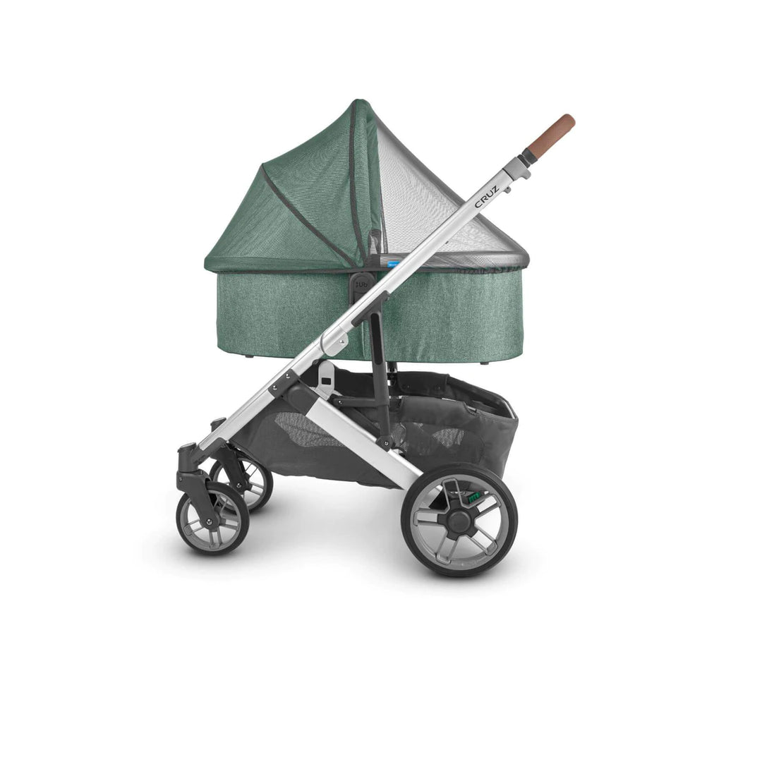 UPPAbaby Cruz Pushchair & Carrycot - Emmett (Sage Green Melange/Silver/Saddle Leather)