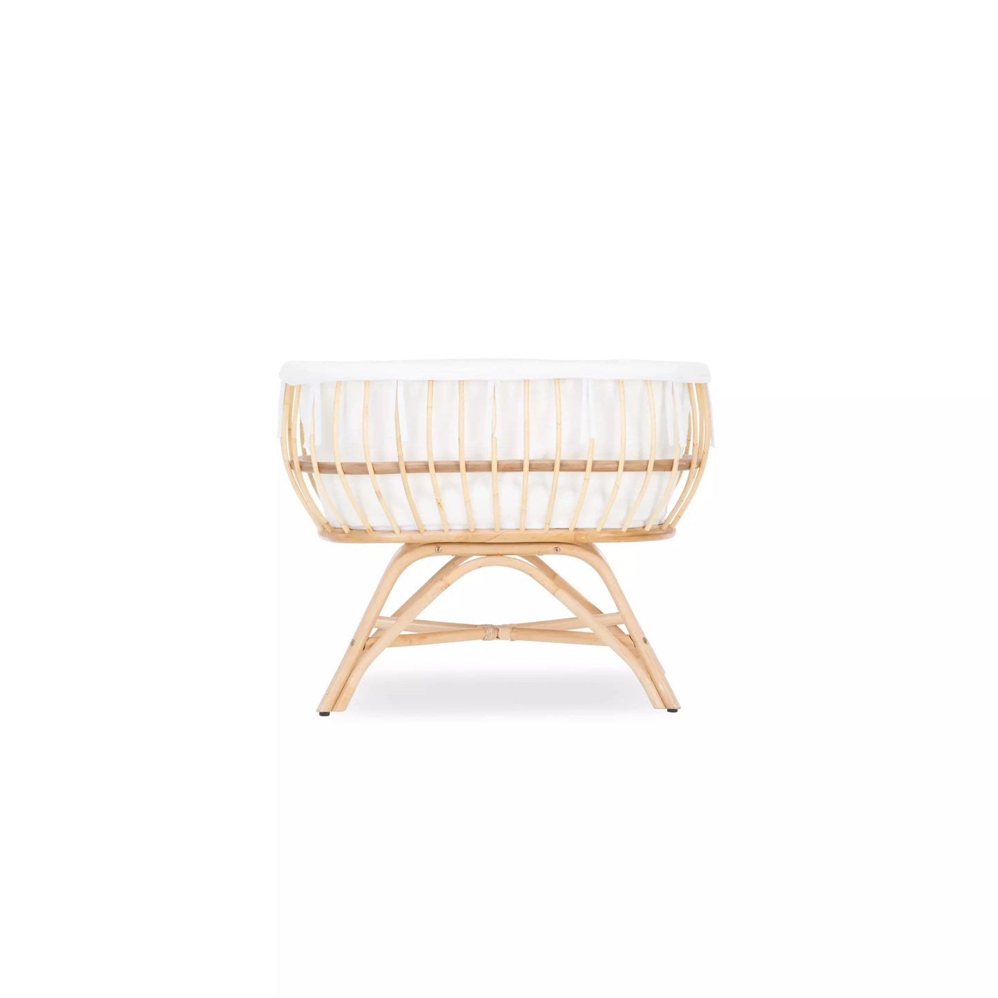 CuddleCo Aria Rattan Crib - Natural