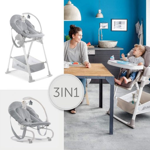 Hauck Sit N Relax 3in1 Highchair - Stretch Grey – Bambinosandbeyond