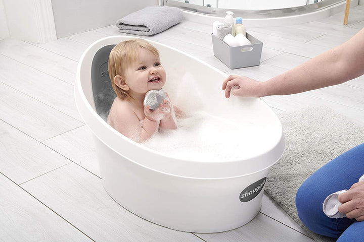 Shnuggle Toddler Bath - White/Grey