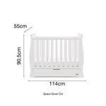 Obaby Stamford Space Saver Cot - White