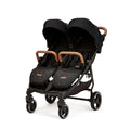 Ickle Bubba Venus Twin Double Stroller - Black/Tan