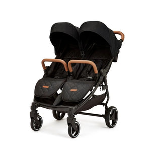 Ickle Bubba Venus Twin Double Stroller - Black/Tan