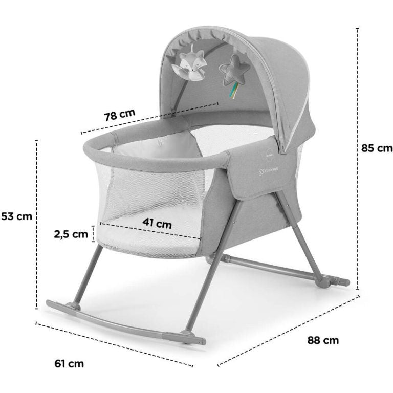Kinderkraft Lovi 3 in 1 Crib - Beige
