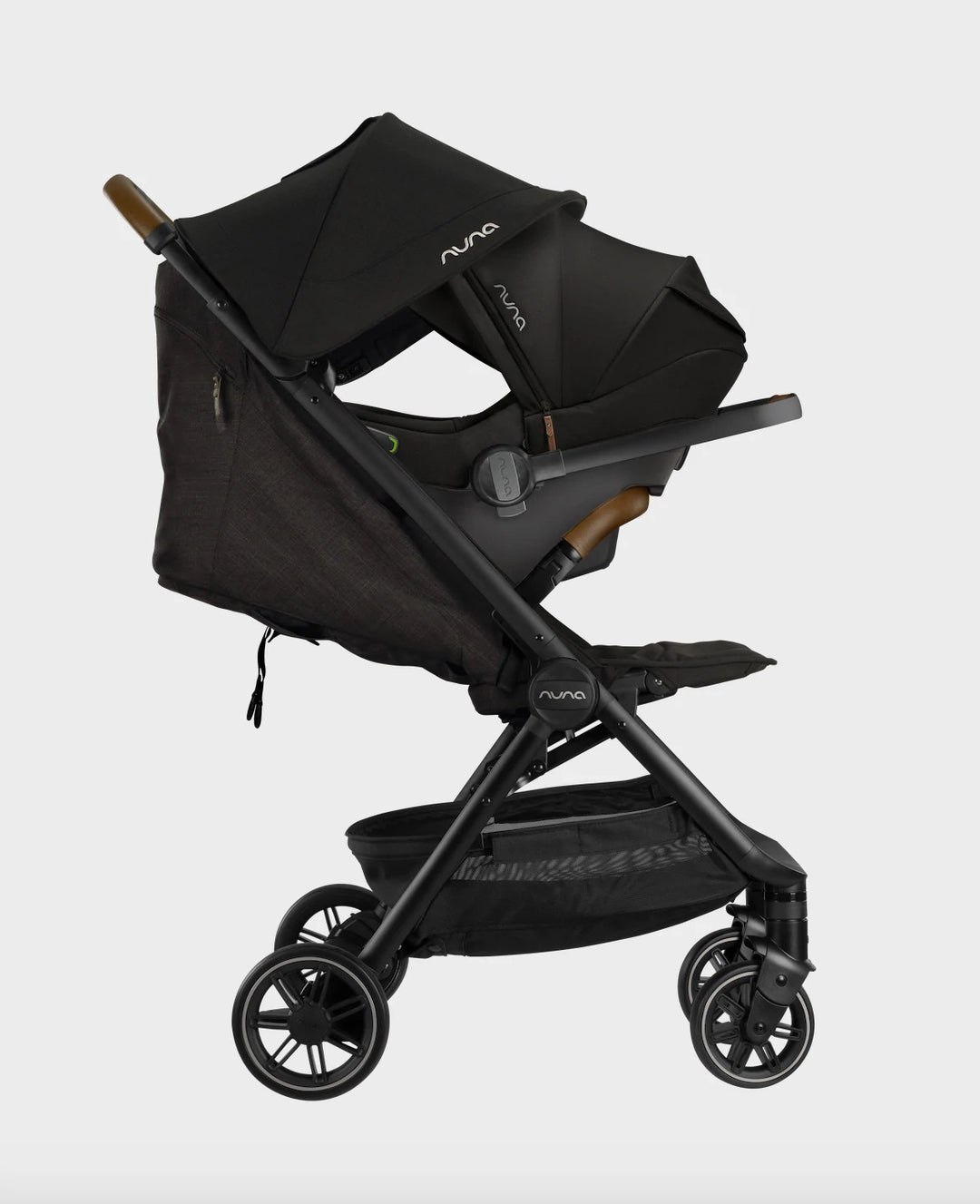 Nuna TRVL Compact Stroller with Raincover & Travel Bag - Caviar