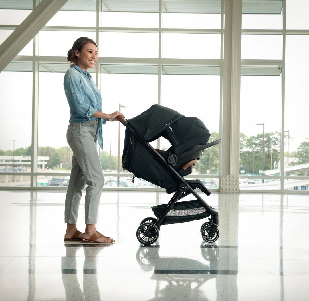 Nuna TRVL Compact Stroller with Raincover & Travel Bag - Caviar