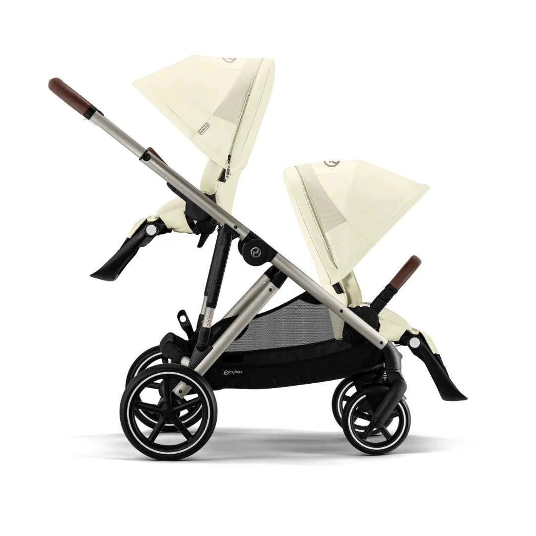 Cybex Gazelle Double Pushchair - Seashell Beige/Taupe