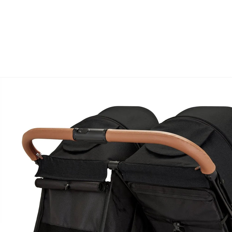 Ickle Bubba Venus Twin Double Stroller - Black/Tan