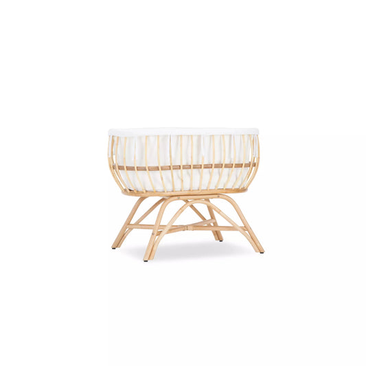 CuddleCo Aria Rattan Crib - Natural