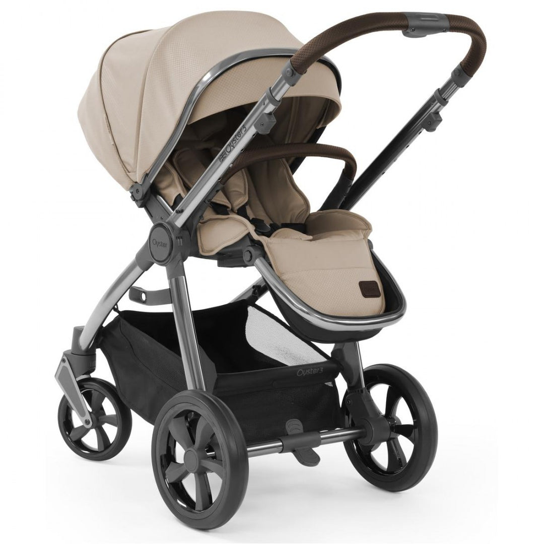 Babystyle Oyster 3 Luxury 7 Piece Package, Gun Metal Chassis - Butterscotch