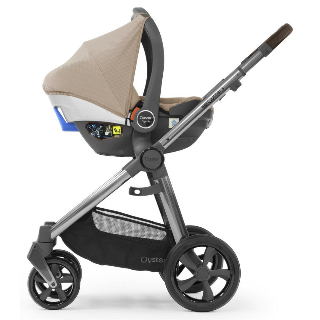 Babystyle Oyster 3 Luxury 7 Piece Package, Gun Metal Chassis - Butterscotch