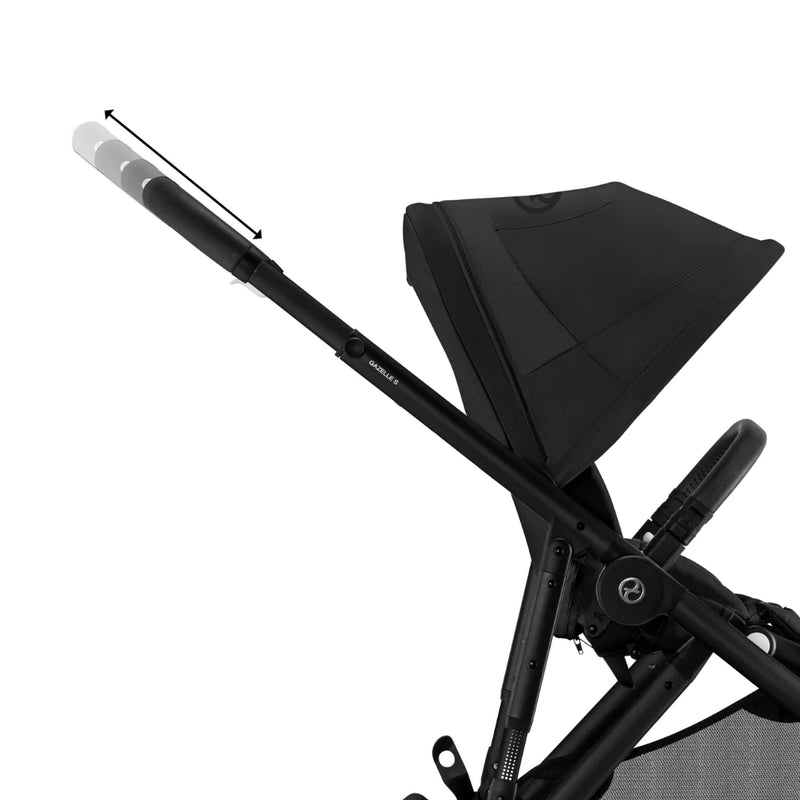 Cybex Gazelle Double Pushchair - Moon Black