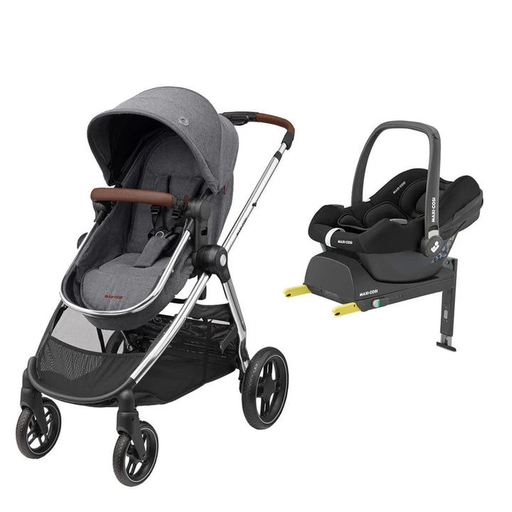 Maxi-Cosi Zelia Luxe with Cabriofix i-Size & Base Travel System in Twillic Grey