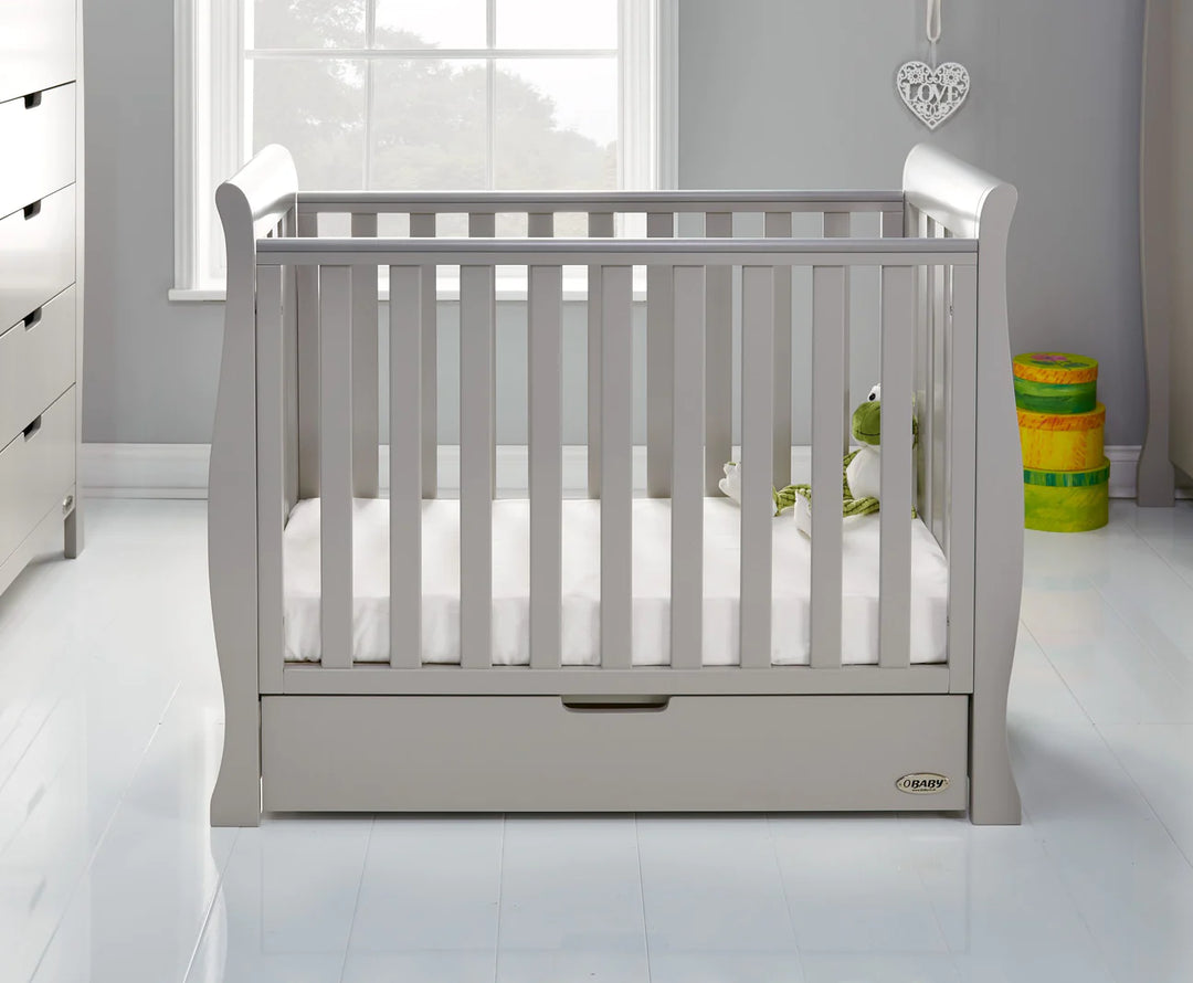 Obaby Stamford Space Saver Cot - Warm Grey