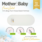 Mother&Baby First Gold Anti-Allergy Foam Moses Mattress – Large 75x28cm