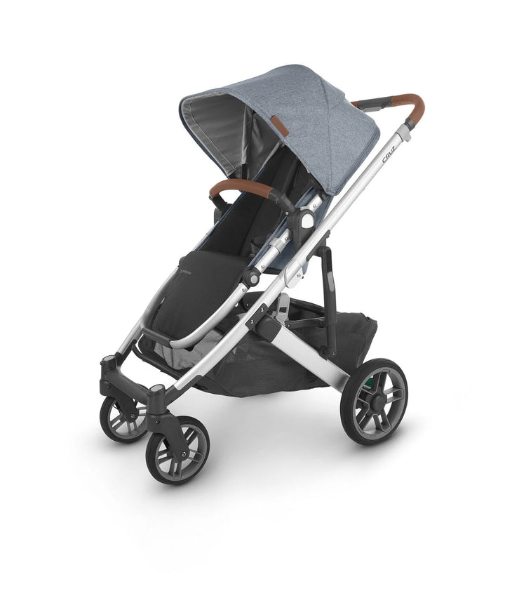 UPPAbaby Cruz Pushchair & Carrycot - Gregory (Blue Melange/Silver/Saddle Leather)