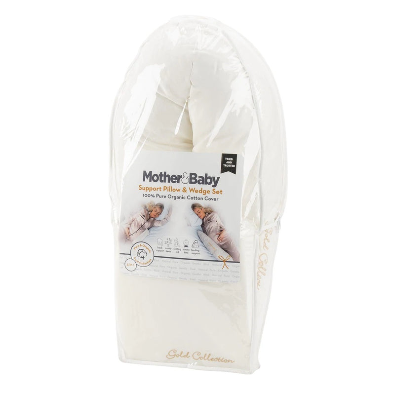 Mother&Baby Organic Cotton Support Pillow and Wedge Set
