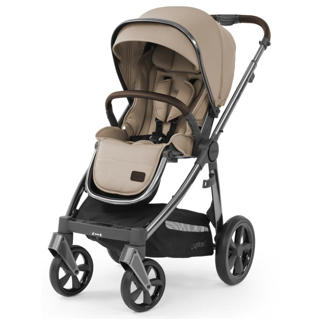 Babystyle Oyster 3 Luxury 7 Piece Package, Gun Metal Chassis - Butterscotch