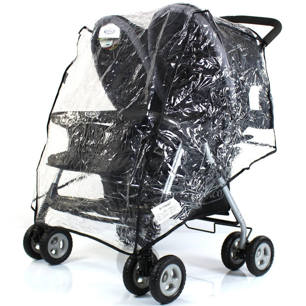 Universal Rain Cover For All Side By Side Pushchairs