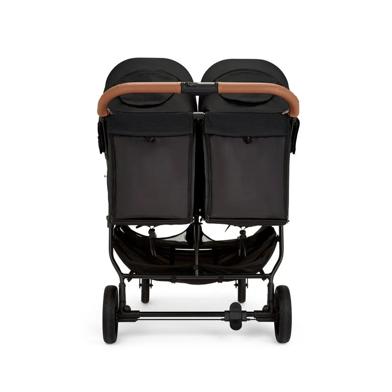 Ickle Bubba Venus Prime Twin Double Stroller Including Carrycot - Black/Tan