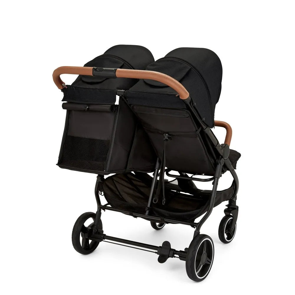 Ickle Bubba Venus Prime Double Stroller Black Tan Bambinosandbeyond