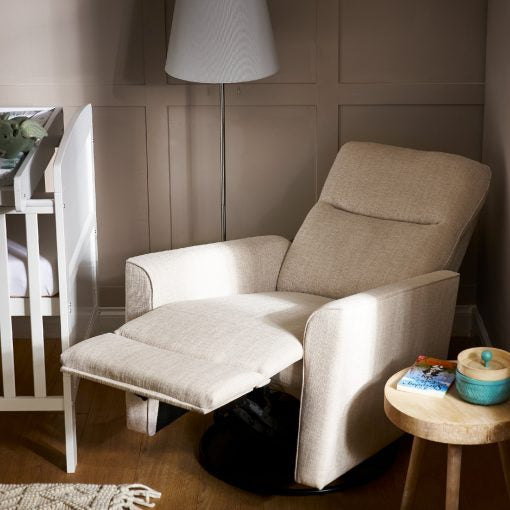 Obaby Savannah Swivel Glider Recliner Chair - Oatmeal