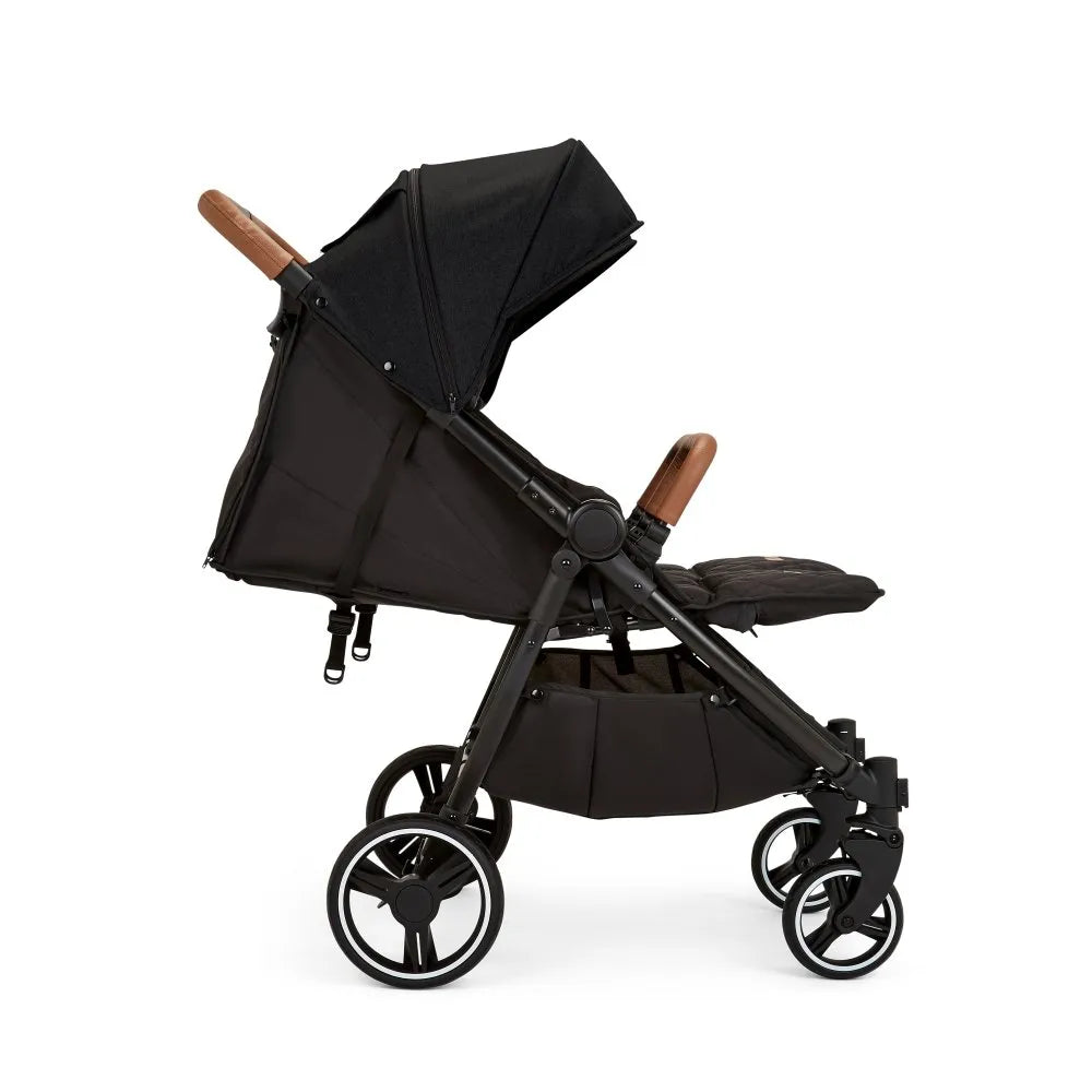 Ickle Bubba Venus Prime Twin Double Stroller Including Carrycot - Black/Tan