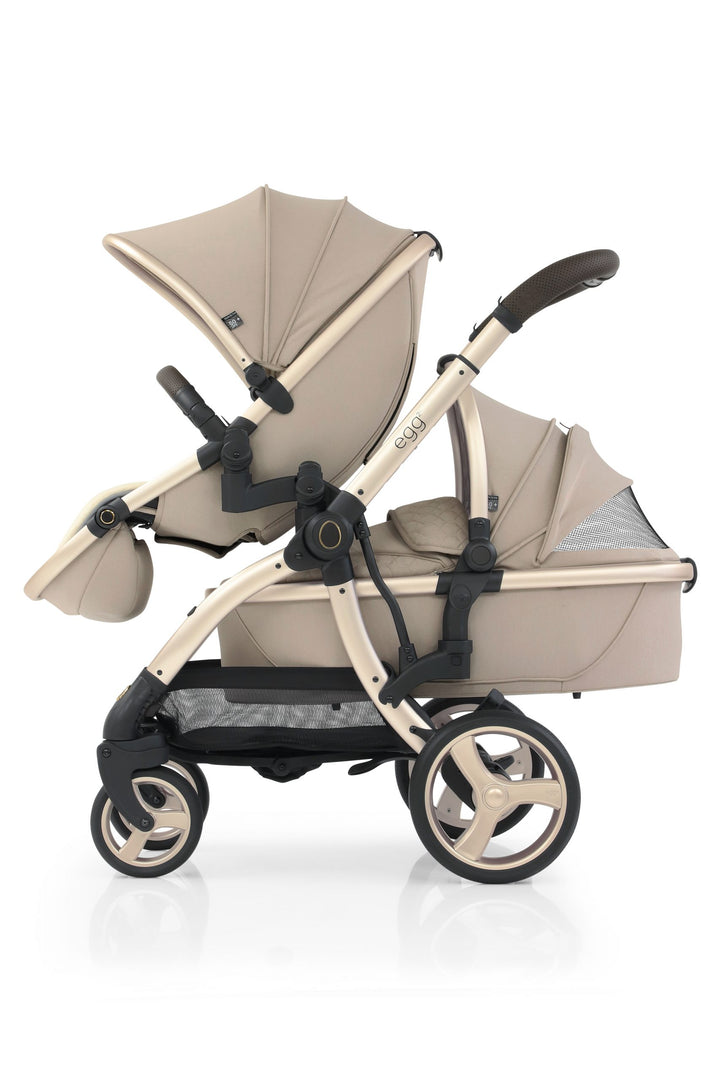 Egg 3 Tandem Stroller - Feather (Champagne Frame)