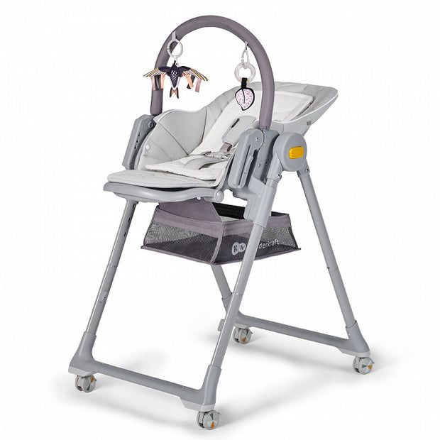 Kinderkraft Grey LASTREE multi-functional bouncer and high chair - Grey