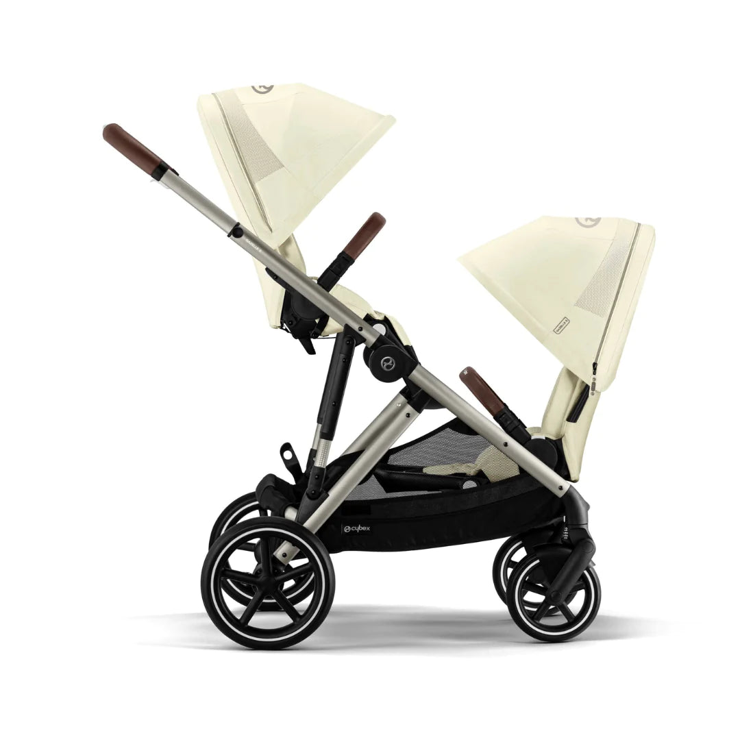 Cybex Gazelle Double Pushchair - Seashell Beige/Taupe