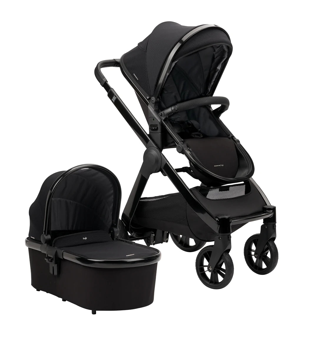 Bababing Raffi Plus Travel System + Isofix - Black + FREE COMPACT STROLLER BLACK WORTH £234.99!