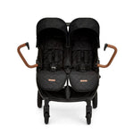 Ickle Bubba Venus Twin Double Stroller - Black/Tan