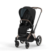 Cybex Priam Pushchair & Lux Carrycot - Sepia Black & Rose Gold