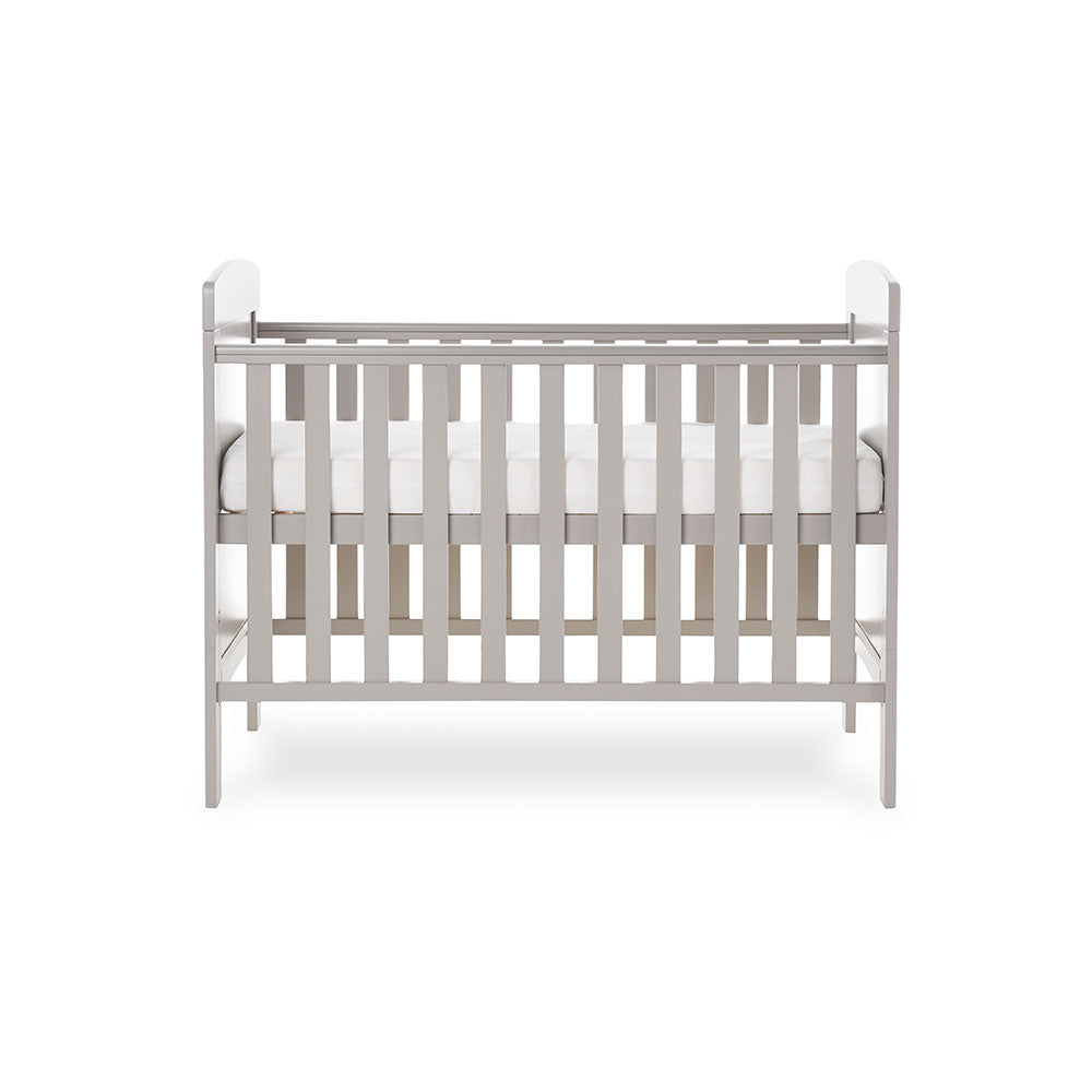 Obaby Grace Mini Cot Bed- Warm Grey