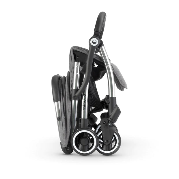 MiniUno TouchFold Stroller – Grey Herringbone