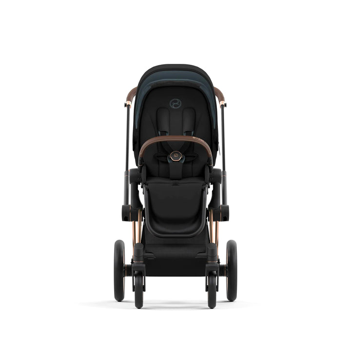 Cybex Priam Pushchair & Lux Carrycot - Sepia Black & Rose Gold