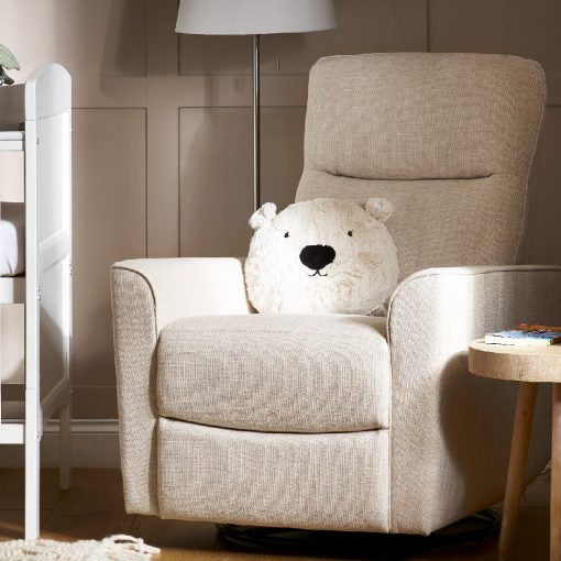 Obaby Savannah Swivel Glider Recliner Chair - Oatmeal