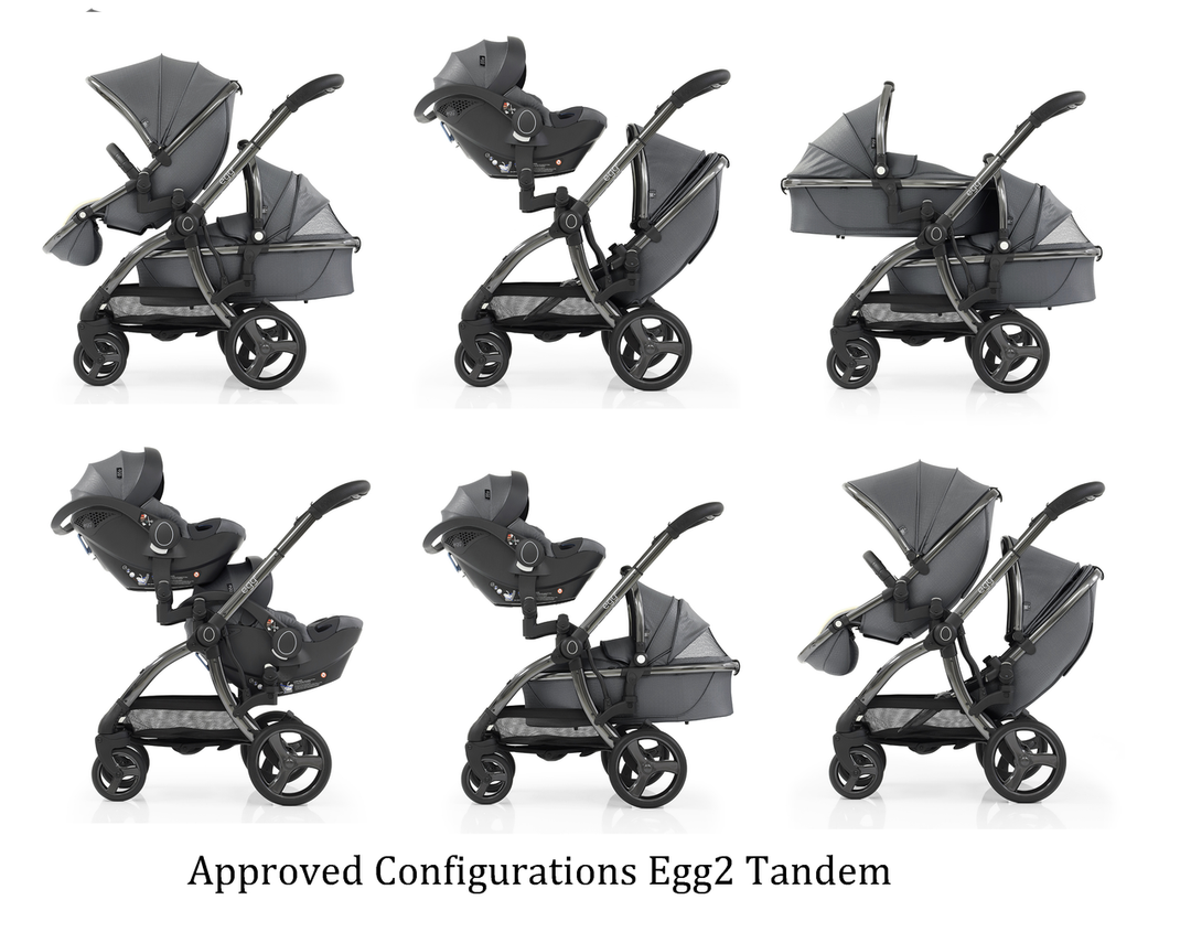 Double pram carrycot and seat deals