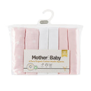 Mother&Baby Organic Cotton Muslins 6 Pack - Pink Star